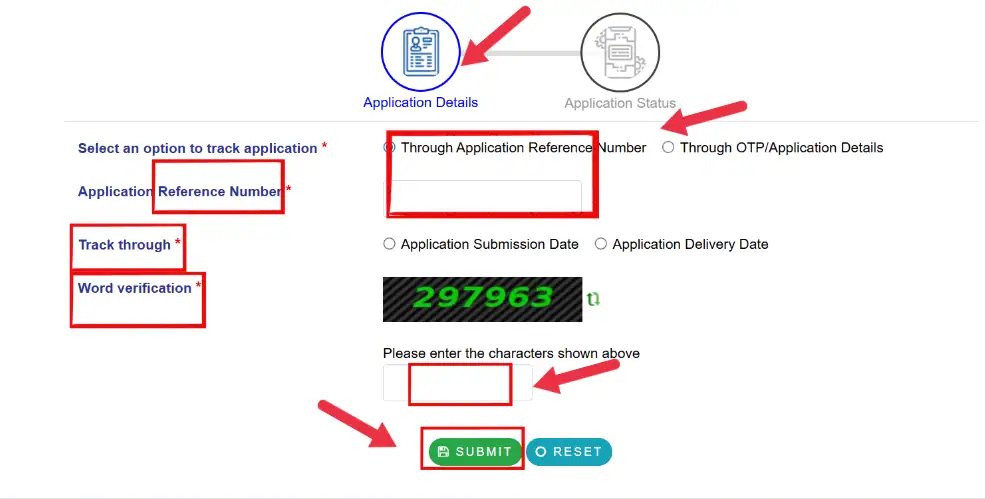 Application Reference Number